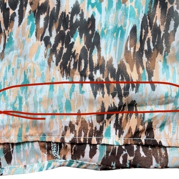 Twenty-Six Brand Abstract Print Layered Open Sleeve Dress sz 7 - Picture 7 of 14